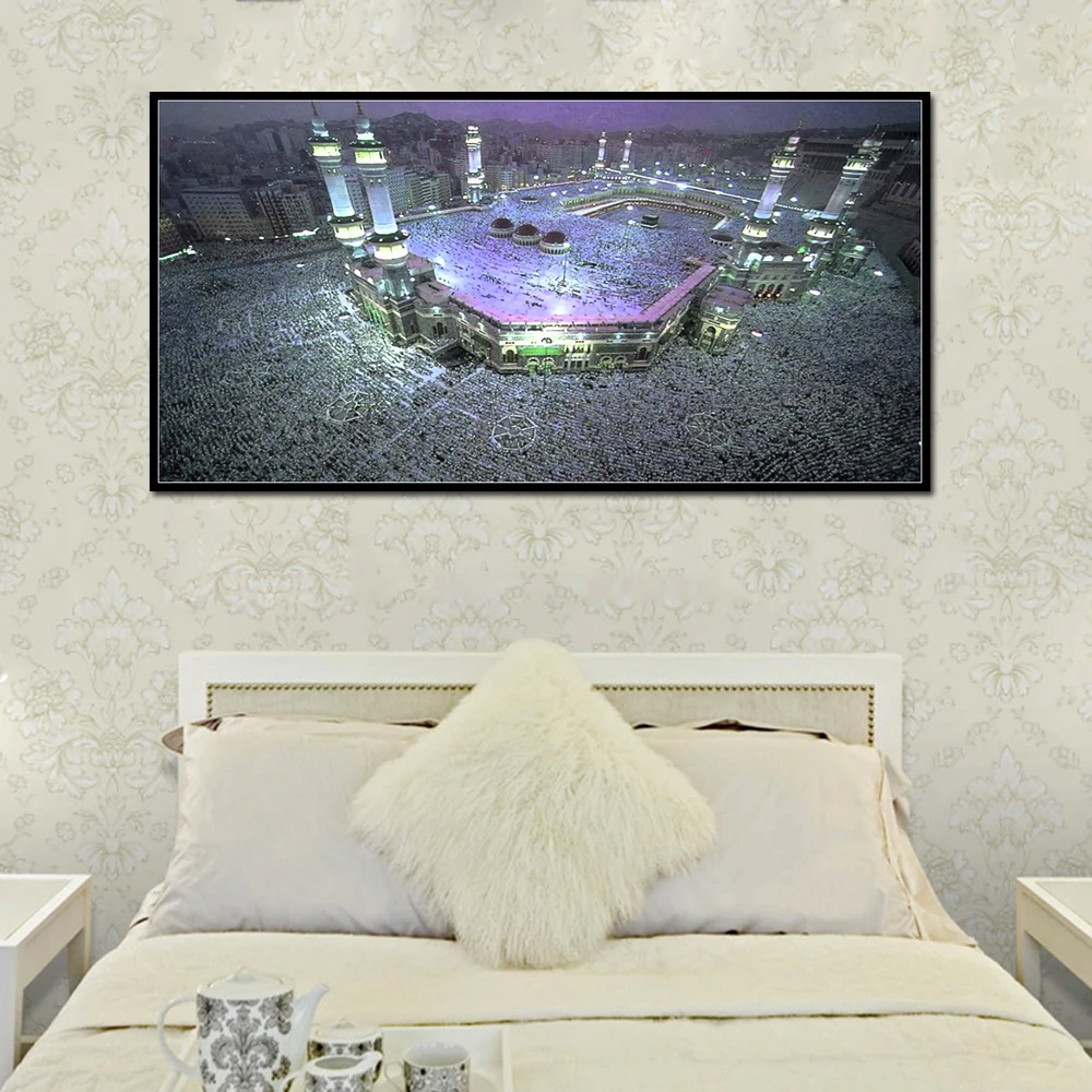 Большая мечеть Мекки холст художественные картины для домашнего декора