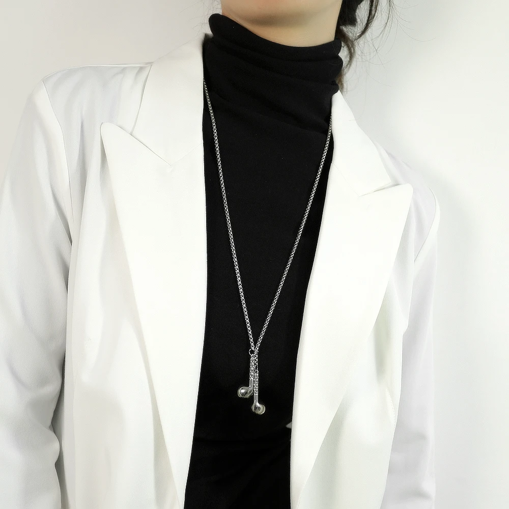 JIALY Европейская мода Панк наушники Очаровательная подвеска из нержавеющей стали