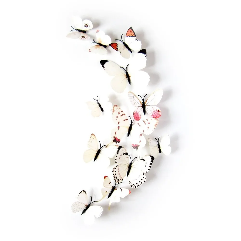 12 шт./лот ПВХ искусственные красочные бабочки декоративные колья ветровые