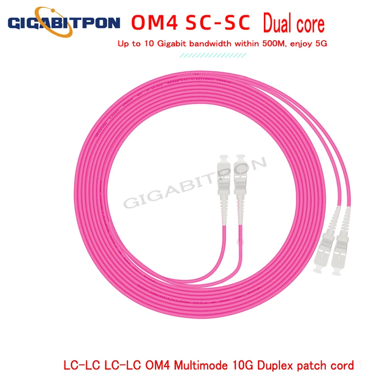 10 1M-10M OM4 OM4 multi-mode 10G duplex jumpers Connector ftth jumpers (ST-ST.ST-SC, ST-FC, ST-LC.SL-FC, LC-FC, FC-FC)