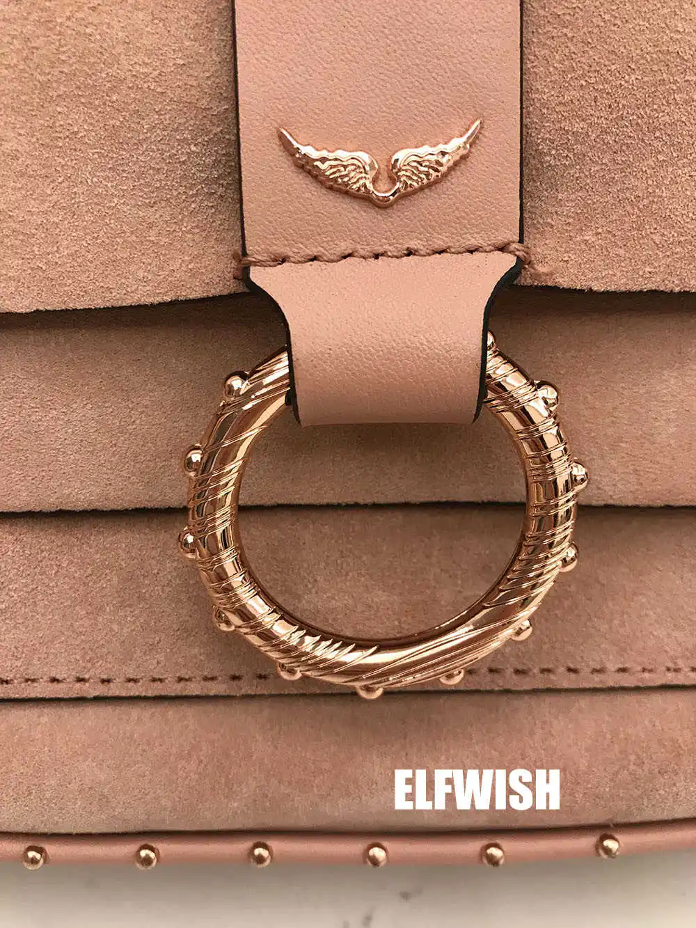 

2022ss New Hot LADIES Bolso Kate Suede Leather Patchwork Messenger bags ON SALE