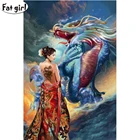 Японские татуировки для женщин 5D алмазная роспись дракона Стразы Tengyun вышивка Алмазная мозаика квадраткруглый домашний Декор подарок