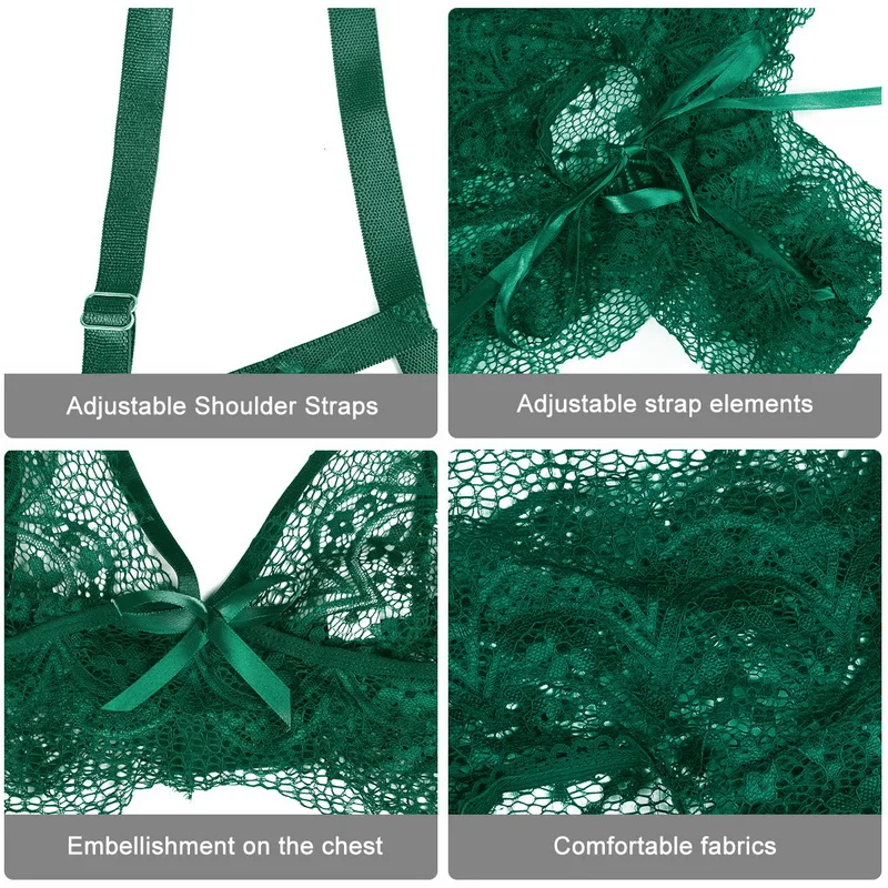 

Sexy Lingerie See Through Wave Lace Women's Panties Set Sexy Underwear Push Up Brassiere Sexy Bra Sets Women Brief Bra Sets