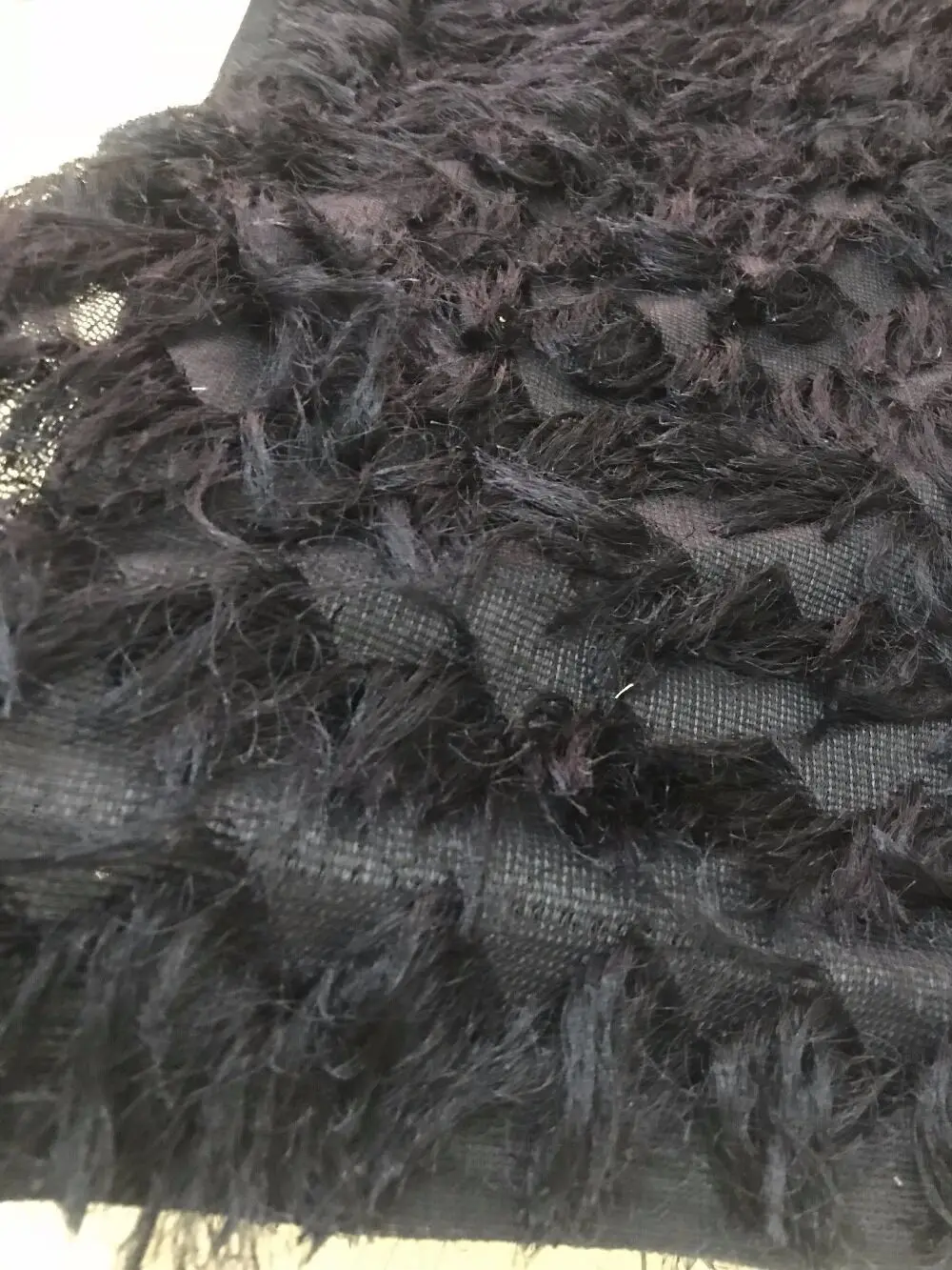 black color Высокое качество темно-зеленое перо африканский тюль кружевная ткань для рождественского подарка модный дизайн/шоу на сцене/вечернее платье - Цвет: black color