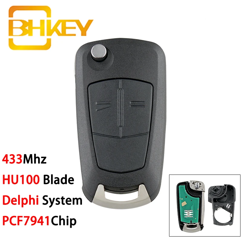 BHKEY для Opel ключ Delphi Система Автомобильный Дистанционный Opel/Vauxhall Corsa D 2007 2012 Meriva B 2010