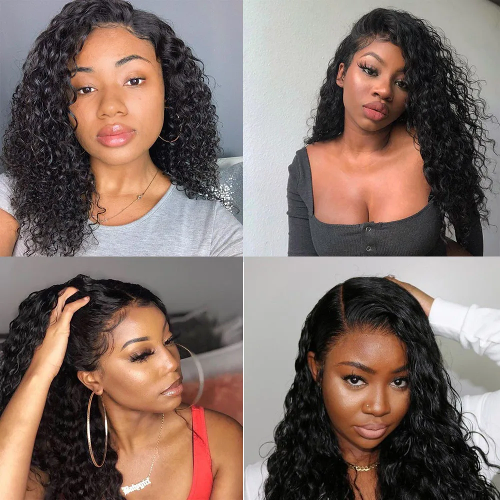 150% плотный парик на сетке вьющиеся волосы с детскими волосами отбеленные узлы