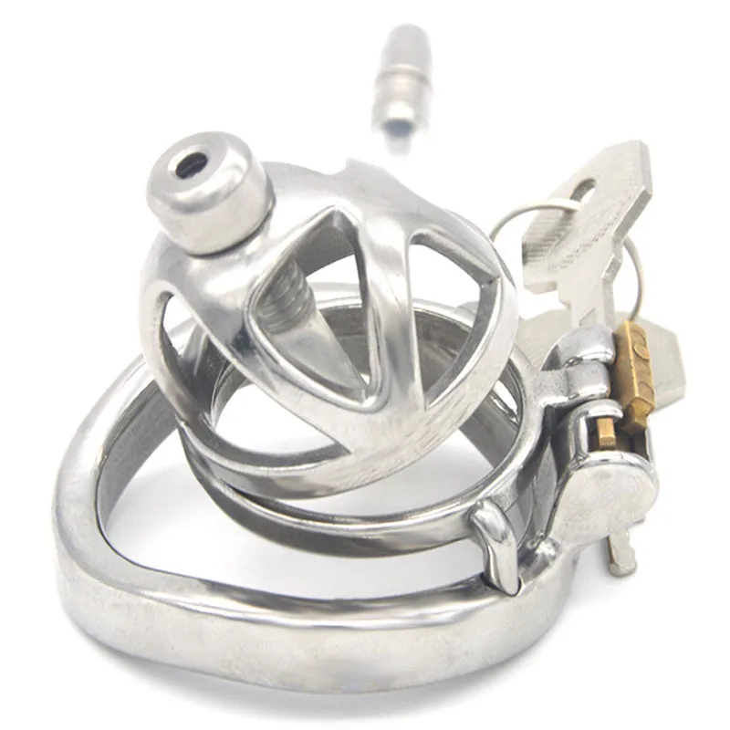 Секс-шоп, мужское устройство верности из нержавеющей стали с катетером уретры, пробка для пениса, клетка для пениса, кольца для геев, БДСМ се...