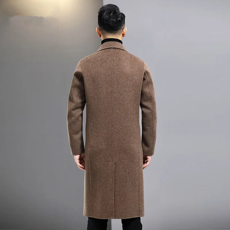100%Wool Coat Autumn Winter Jacket Men Double-side Woolen Mens Jackets and Coats Windbreaker Long BDF-1800002 MY1899 | Мужская одежда