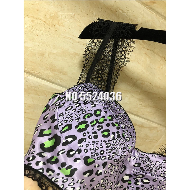 

Leopard Printed Sexy Crop Top Women Casual Sleeveless Tops Tees Patchwork Lace Crop Top 2021 Party Club Top