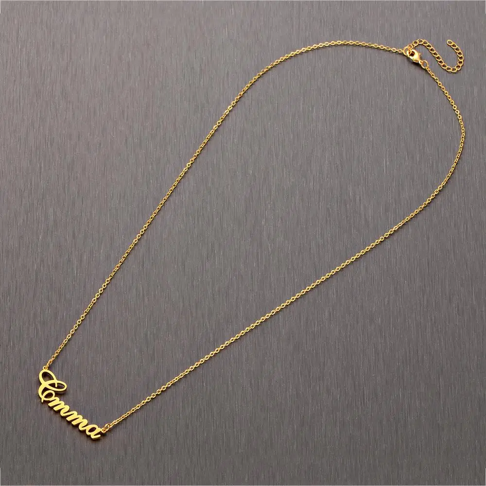 FENGLI индивидуальное ожерелье для женщин имя Подвеска на цепочке из нержавеющей