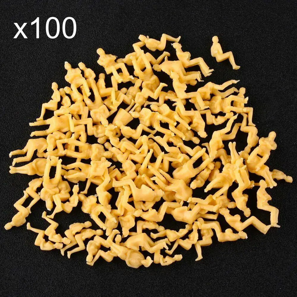 100pcs 1:50 O Scale All Seated Figures Unpainted People Model Railway New | Дом и сад