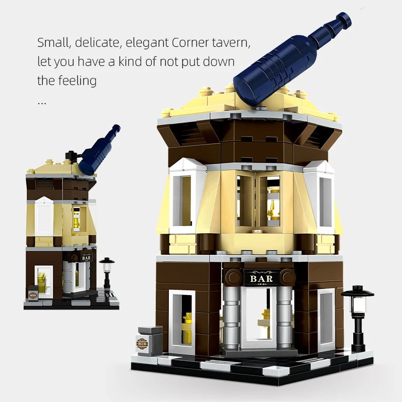 

Mini Street View Building Block DIY Bricks Compatible Construction Building World Architecture Series Block Toy For Kids Gift