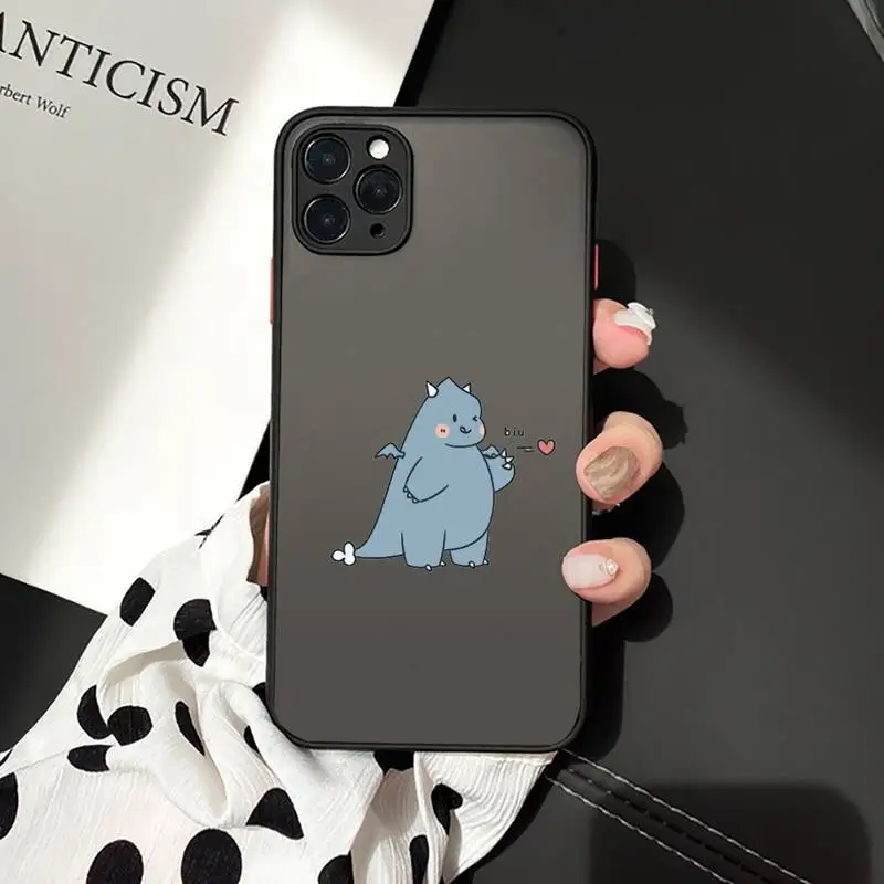 

dinosaur Phone Cases matte transparent For iphone 7 8 11 12 plus mini x xs xr pro max cover