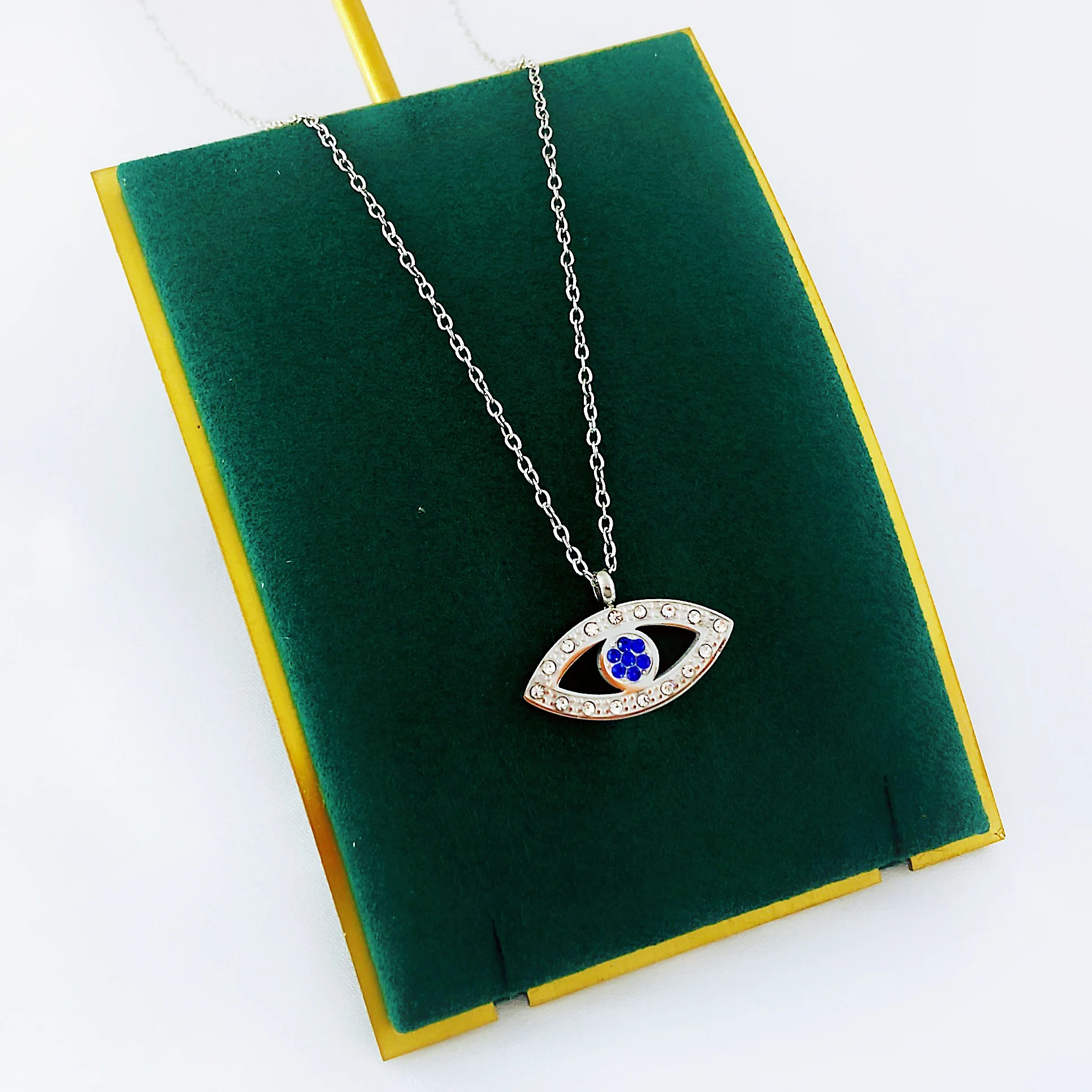 

Vintage Fashion Evil Eye Necklace Pendant Clavicle Chain Statement Long Necklace Women Accessory Collares De Femme Gift.