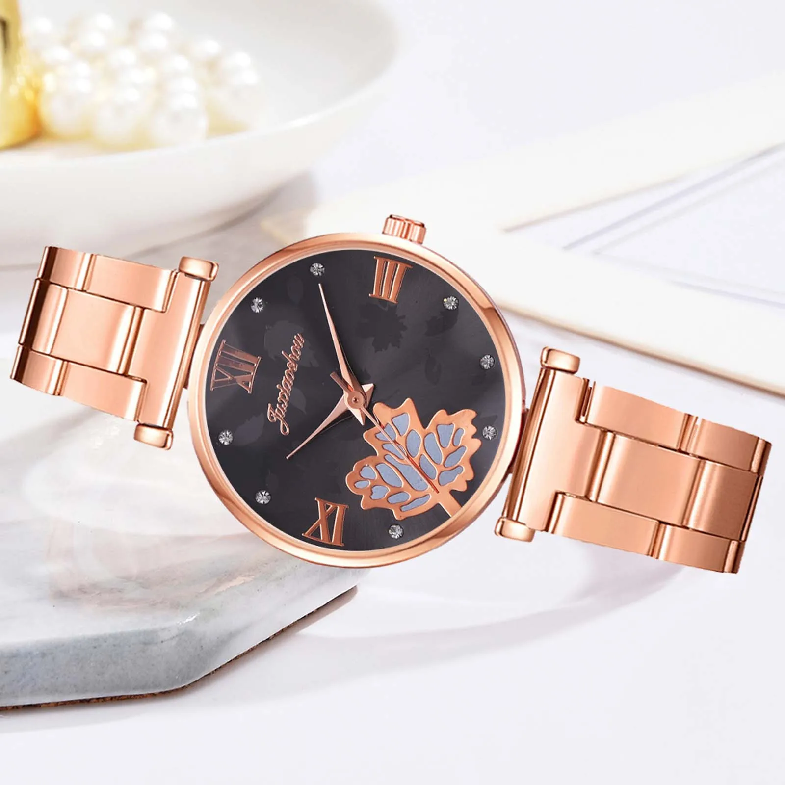 

2021 ladies watches Fashion Ladies Diamond Steel Band Bracelet Watch Set Elegant Geometric Bracelet relojes minimalist design