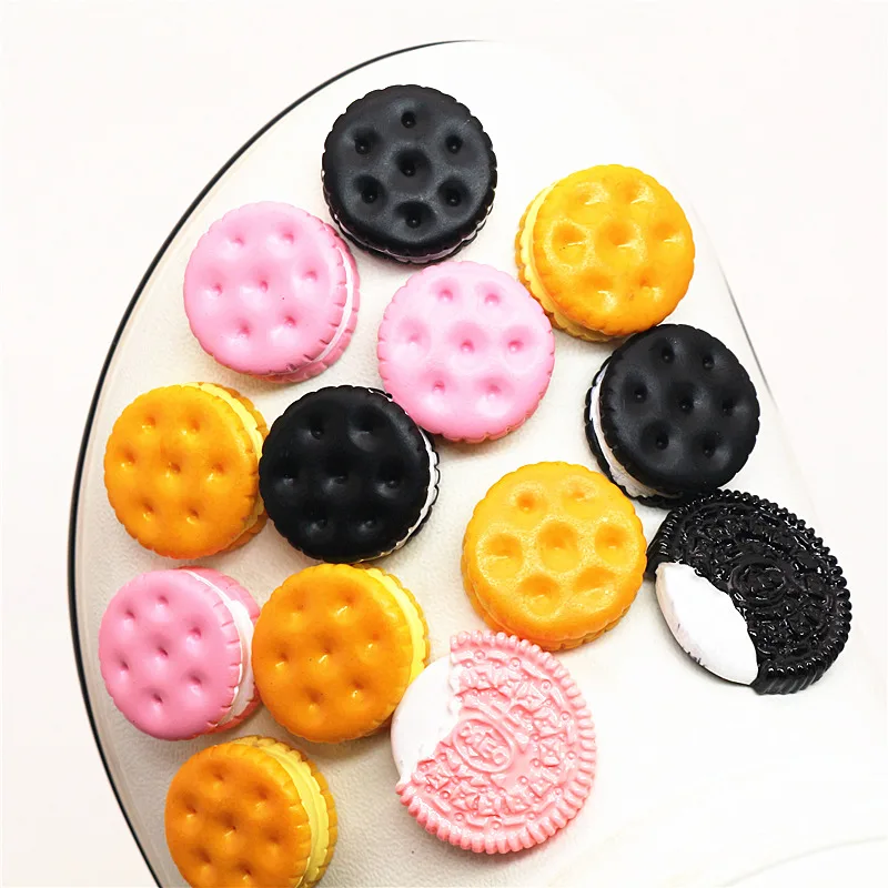 Подвески для обуви из искусственной смолы милые украшения в виде печенья Oreo
