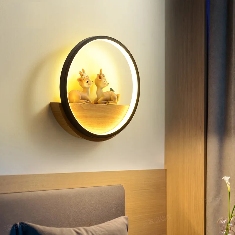 

Настенный светильник Artpad в скандинавском стиле с оленями, 19 Вт