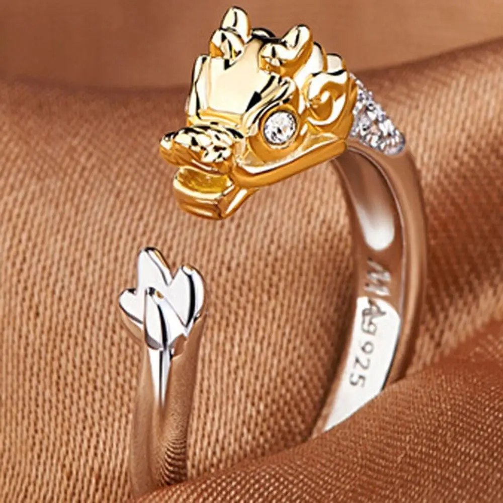

Cute Sweet Animal Chinese Classic Zodiac Ring Lady Men's Birthday Ring Adjustable Valentine Gift Ring 50P423