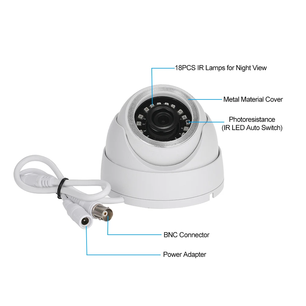 CCTV Камера 1/3 &quotCMOS Цвет 1080P с высоким разрешением 18 лампы Nightvison в маскирующем