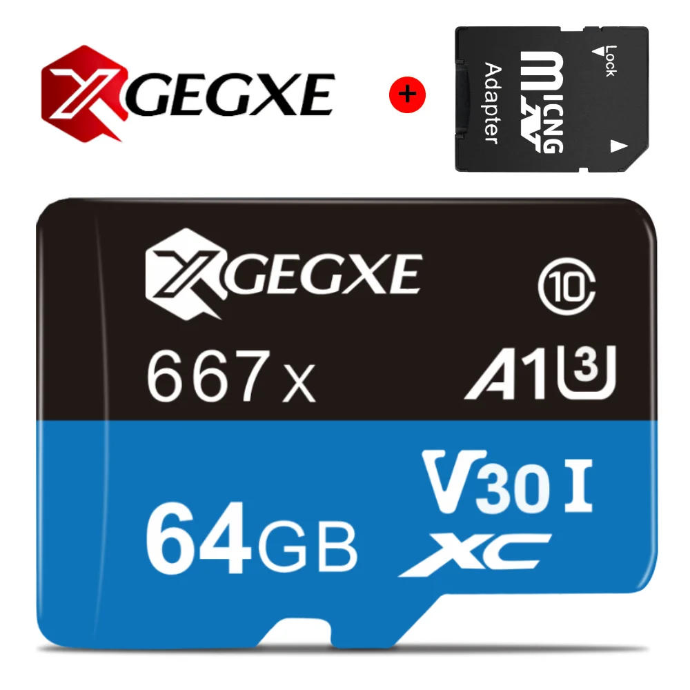 Карта памяти XGEGXE 64 ГБ tf-карта для автомобильного видеорегистратора класс 10 карта