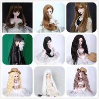 allaosify 13 14 bjd wig black hair for bjdsd doll accessories