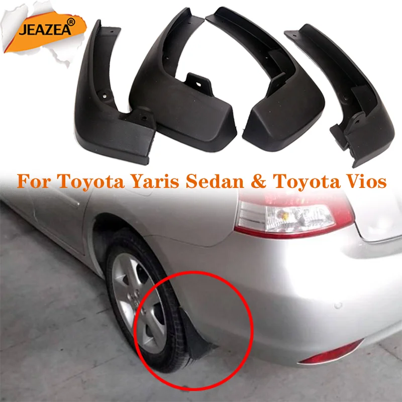 JEAZEA ABS Mud Flaps Splash Guards Mudguard Mudflaps Fenders with Screws For Toyota Corolla Vios Yaris Sedan 2002-2010 | Автомобили и
