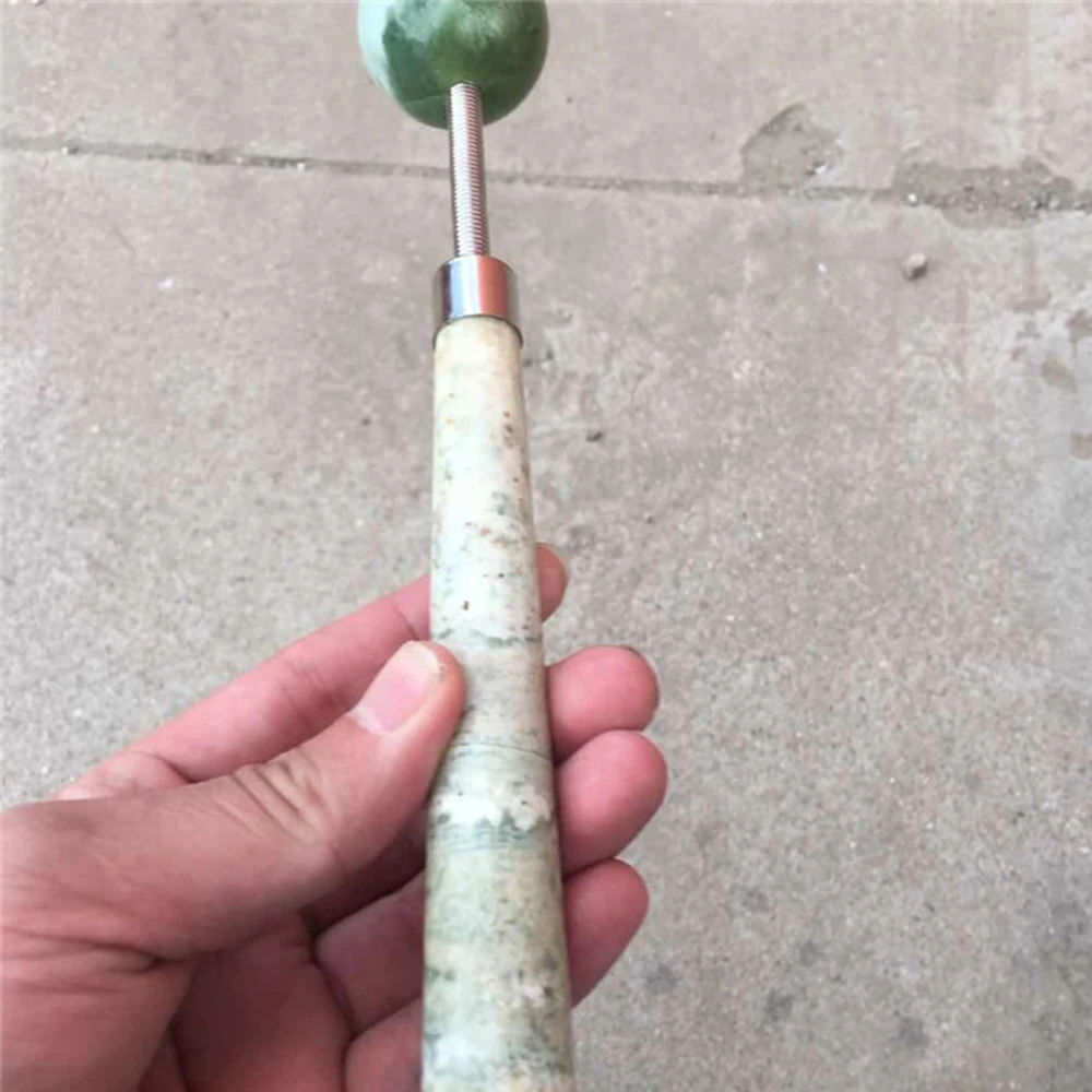 Круглый нефритовый ролик натуральный массаж искусственный камень косметические