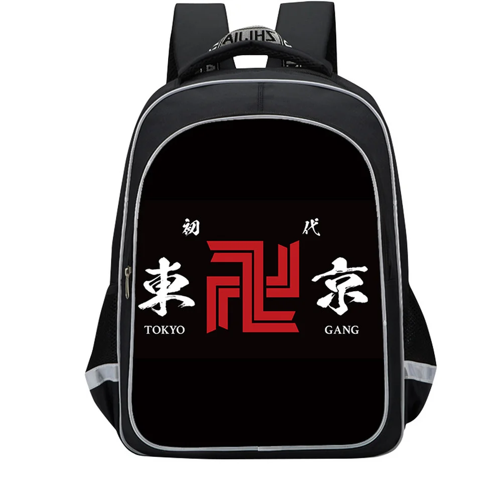 

Anime Tokyo Revengers Oxford Backpack Packsack Fabric Teenager Schoolbag Unisex Casual Black Travel Laptop Bag Zipper Mochila