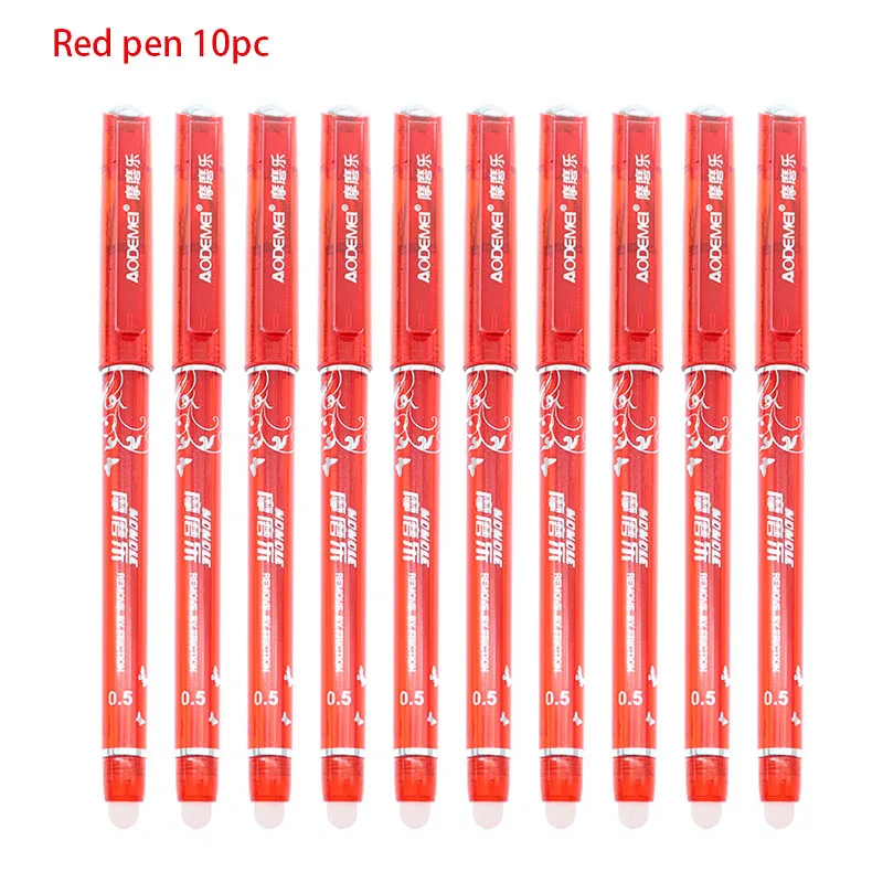 

10 Pieces/Pack, Primary School Student Magic Erasable Gel Pen Replacement Core Pen Red Ink Color Magic Office Writing Gel Pen