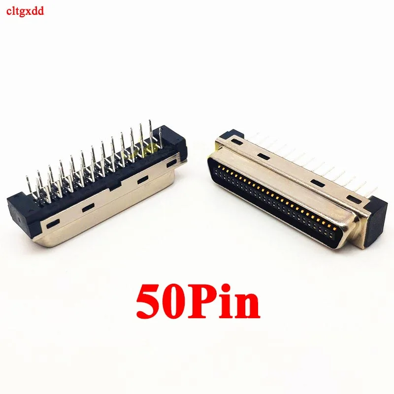 1 шт. MDR сервопривод Разъем SCSI HPCN слот Тип 50 pin гнездовой разъем 180 градусов правый угол сквозных отверстий pcb