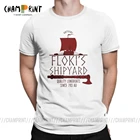 Floki's Shipyard футболка для мужчин Vikings Ships Ragnar одежда с коротким рукавом Забавные футболки с круглым вырезом футболки из чистого хлопка плюс размер