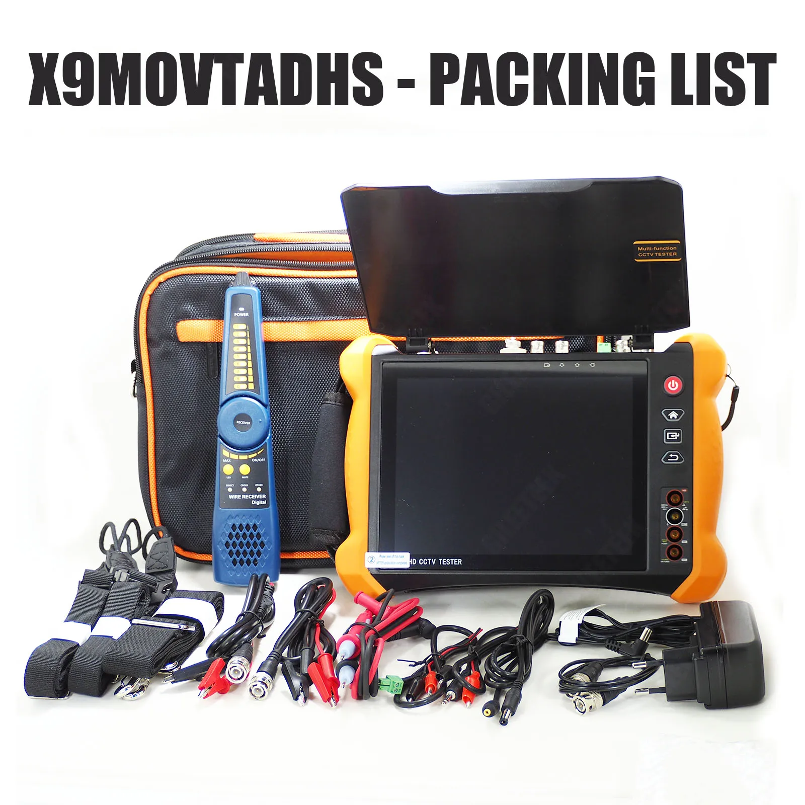 X9 8MP TVI CVI 5MP AHD SDI CVBS CCTV тестер монитор Новый IP камера с 8 дюймовым сенсорным экраном