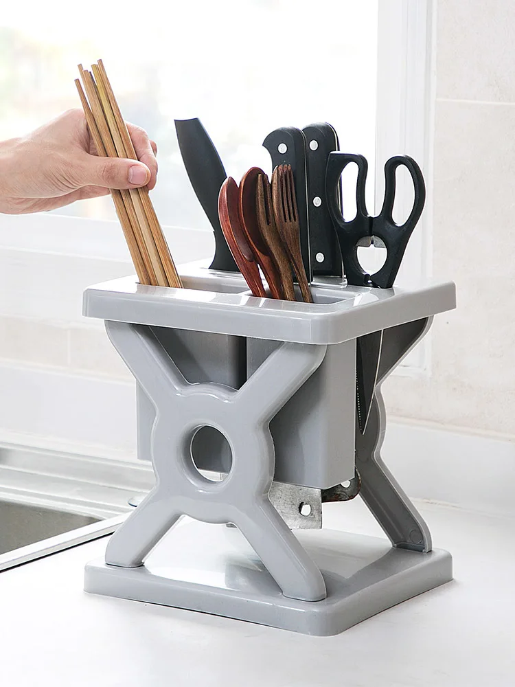 Multi-Function Kitchen Tool Storage Rack Plastic Chopsticks Knife Holder Household Spoon | Дом и сад