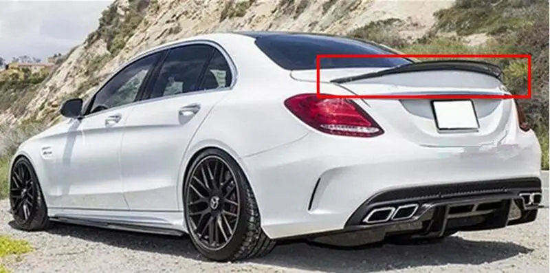 Высокое качество углеродного волокна задний багажник спойлер крыло подходит для