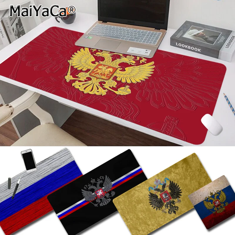 

Новинка 2019, игровые коврики MaiYaCa с российским флагом, резиновый коврик для мыши, компьютерный игровой коврик для мыши