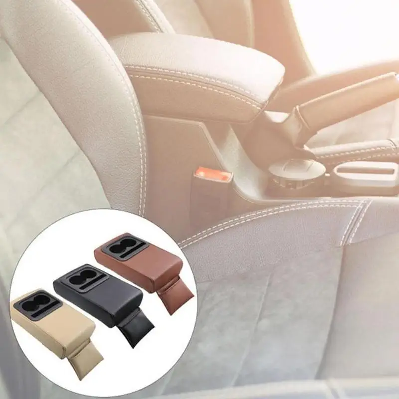 car universal armrest pillow armrest box center console with mobile phone holder storage bag enlarged elbow support auto parts free global shipping
