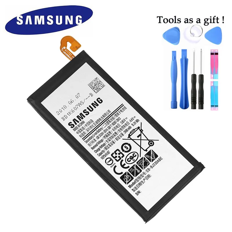 Оригинальный аккумулятор для телефона SAMSUNG EB BJ330ABE 2400 мАч сменные батареи Samsung Galaxy