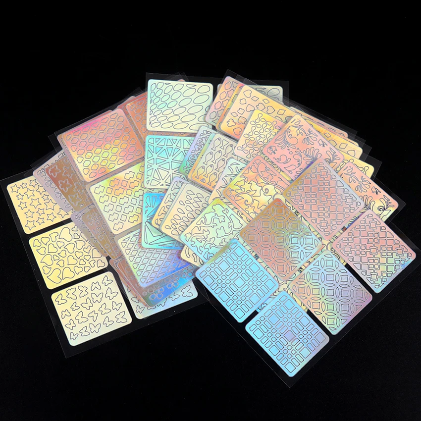 12 листов/Упаковка Полые наклейки для ногтей модные самоклеющиеся маникюра DIY