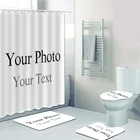 Индивидуальная занавеска для душа в ванную комнату, персонализированная занавеска для душа с вашим фото и текстом, занавеска для ванной, коврики, ковер, домашний декор