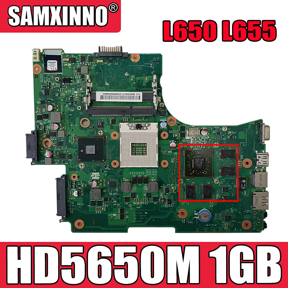 Материнская плата 6050A2332301 MB A02 для ноутбука Toshiba Satellite L650 L655 с HM55 ATI HD5650M 1 ГБ GPU