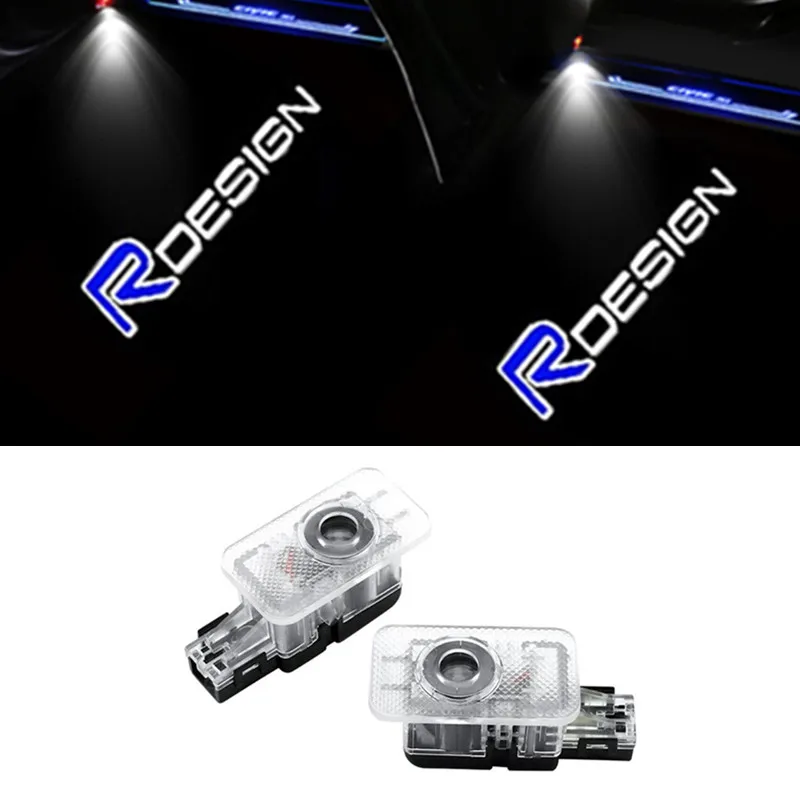 2 шт. Автомобильные светодиодные ламсветильник для дверей Volvo R Design S80 60 S60 S80L S60L V60