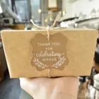 50 шт.лот упаковочные бирки ручной работы, подвесные бирки из крафт-бумаги, бирки, спасибо, подарочные этикетки для сделай сам, бирки для свадебвечерние ков или конфет