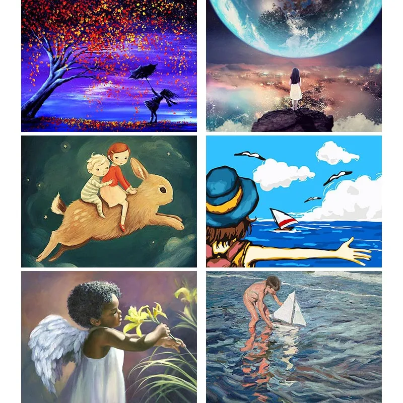 

5d Diamond Embroidery Seaside Children Full Diy Cross Stitch Diamond Mosaic Paintings Cartoon Bunny Kit Christmas Gift U100