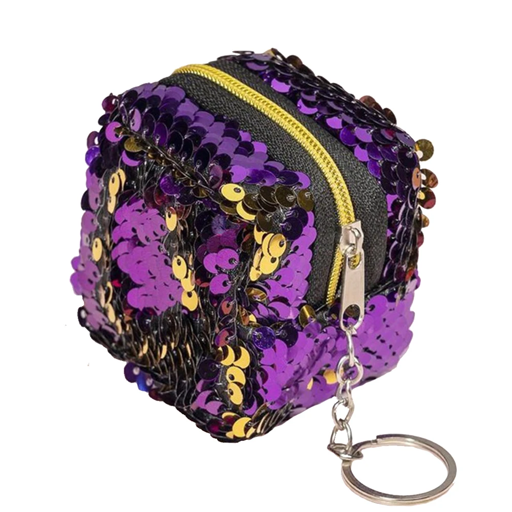 purple 1 шт., кошельки для ключей, недорогой модный кошелек для монет, кошелек для женщин и мужчин, шерсть, маленькая сумка для мелочи, кошельки, ключница, чехол для ключей, сумка для карт - Цвет: purple