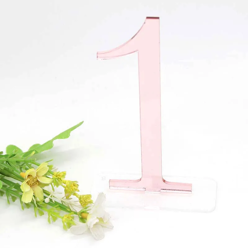 Современные зеркальные акриловые цифры из розового золота | Дом и сад