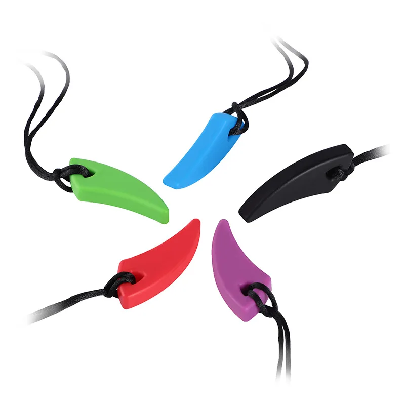 Collar masticable para beb&eacute;, mordedor de grado alimenticio, juguete masticable, herramienta sensorial para terapia de autismo, TDAH, necesidades especiales, Juguetes Para el cuidado del beb&eacute;-3
