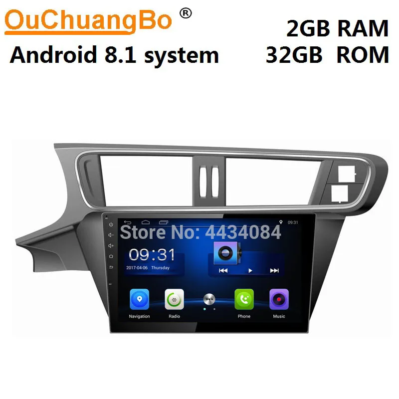 Ouchuangbo автомобильный Радио Стерео gps Головные устройства для Citroen C3 XR 2014 2018