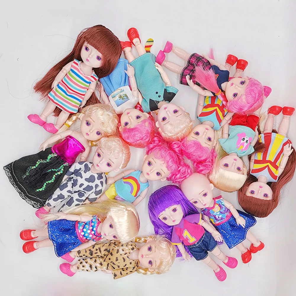 Новые аксессуары для кукольной одежды Одежда для 1/12 16 см BJD куклы игрушки для девочек модное платье куклы аксессуары