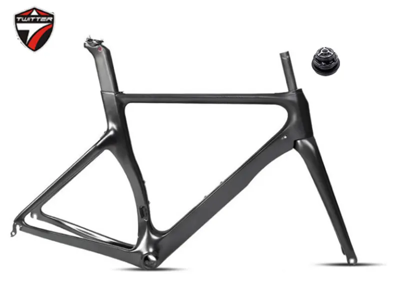 

Carbon Road Bike Frame TWITTER R3 Quick Release Thru Axle Aero Design Ultralight T800 18K Carbon Fibre Racing Bicycle Frameset