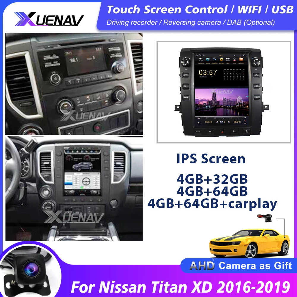 

2 Din Android Car DVD radio Player For Nissan Titan XD Radio autoradio 2016 2017 2018 2019 for Nissan Car Tesla Style GPS player